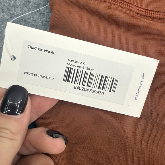 NWT Outdoor Voices Womens Move Free 6" short in Saddle XXL Athletic Workout - Picture 3 of 9